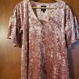 Velour Pink Short Sleeve